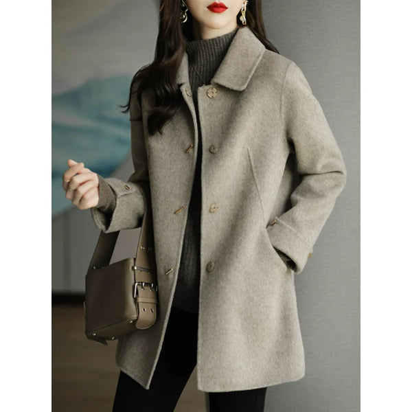 Coats for Women Wide-waisted Pocket Coat