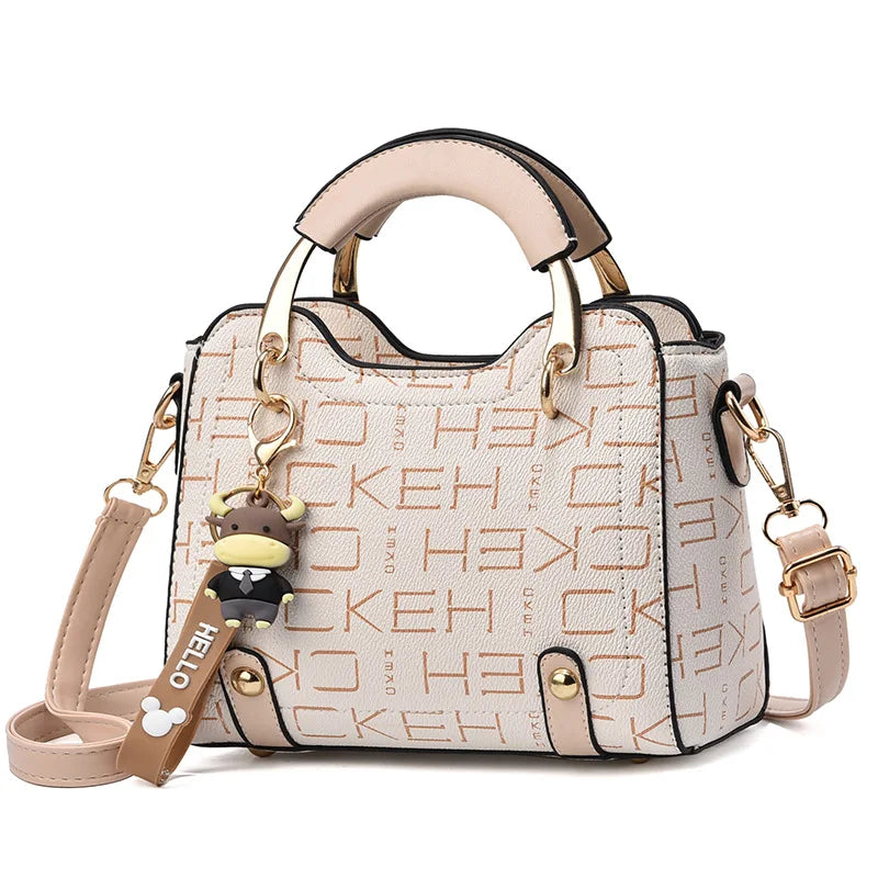 Women’s Versatile PU Satchel with Zipper and Multiple Compartments