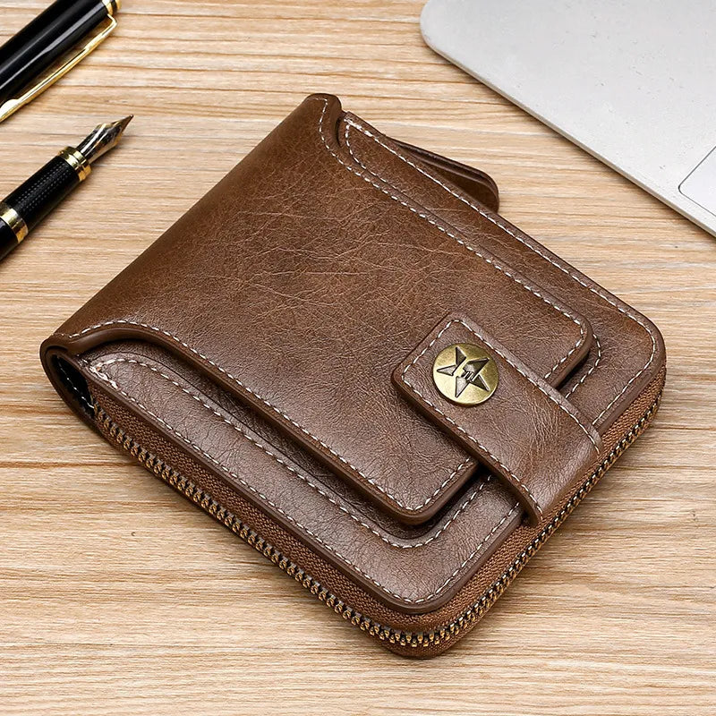Small Men's Wallet Pu Leather