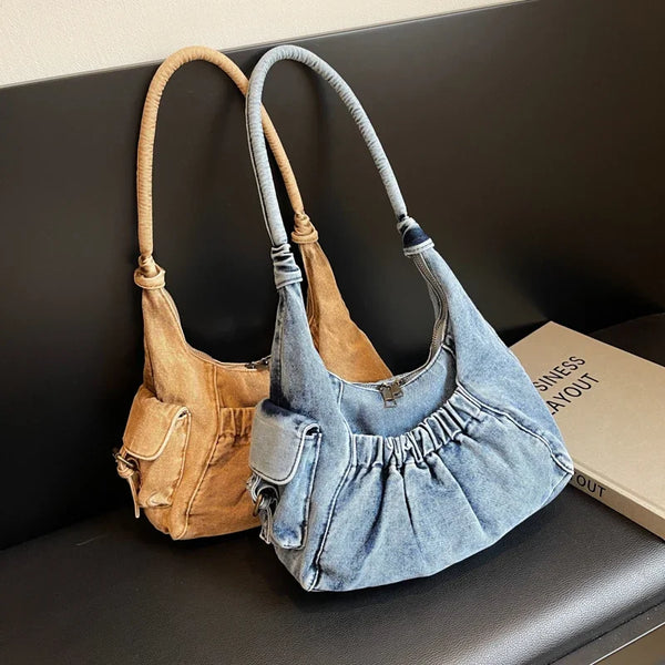 Jeans Bag for Women Handbag Large Capacity