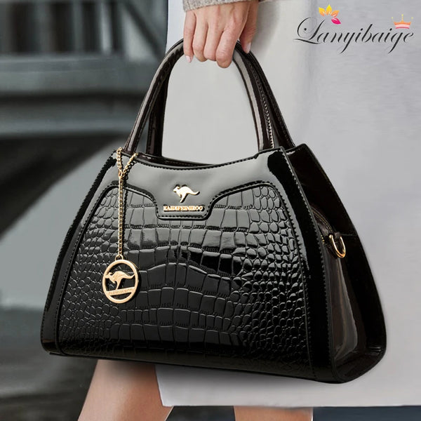 Large Capacity Luxury Shoulder & Handbags Women Designer Crocodile Pattern High Quality