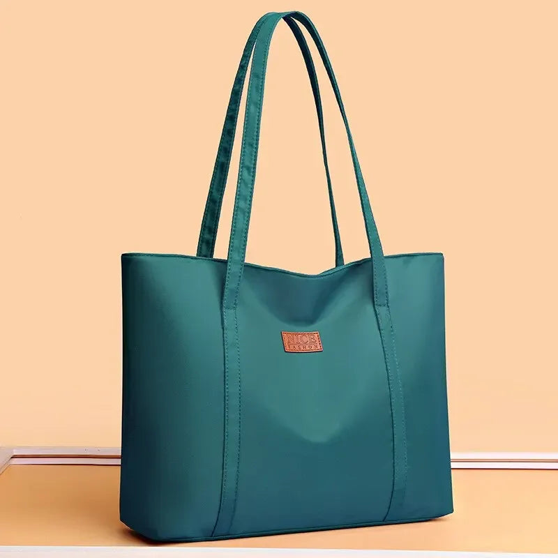 Women’s Vintage Casual Tote with Zipper & Multiple Pockets