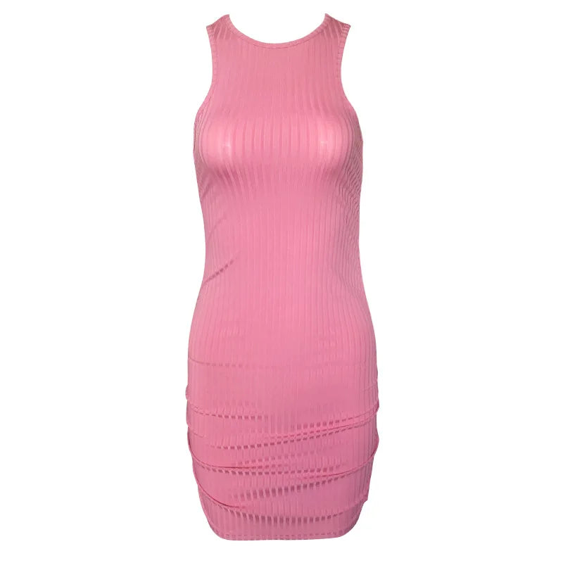 Women's Sexy Slim Fit Camisole Mini Dress – Sleeveless Sheath Clubwear