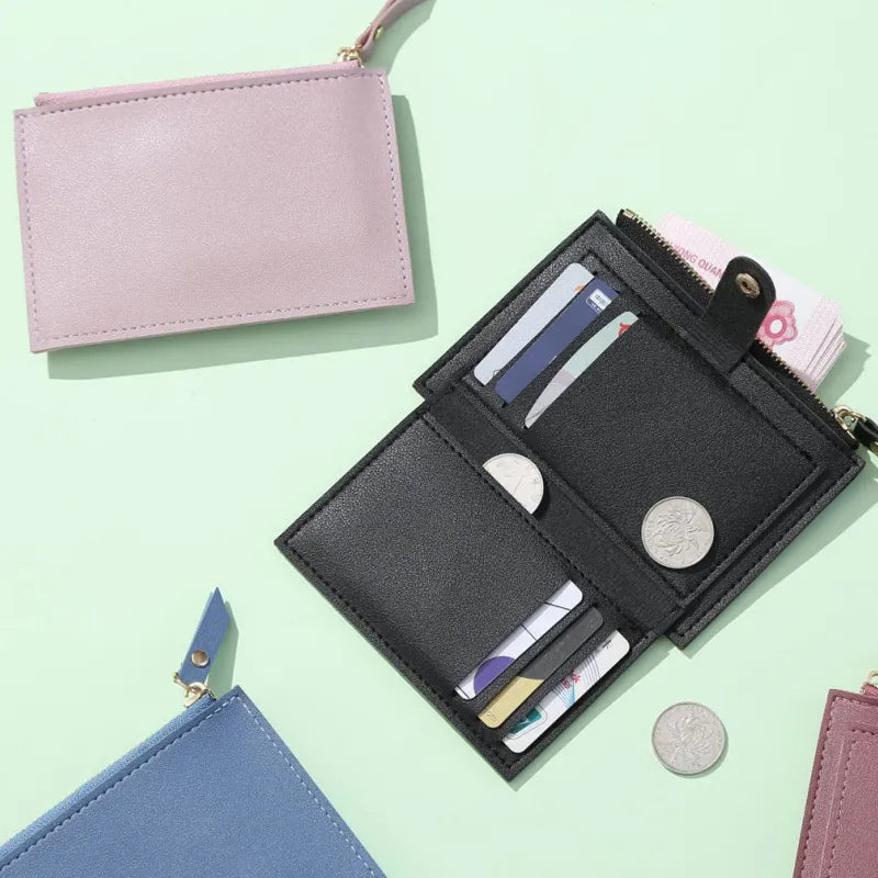 Fashion Women Wallets Leather Female Purse - Slim Small Wallet Zipper Hasp