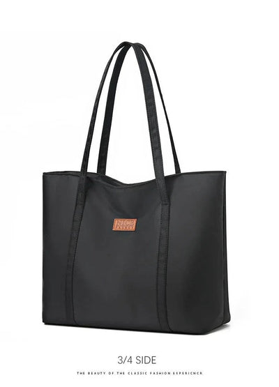 Women’s Vintage Casual Tote with Zipper & Multiple Pockets