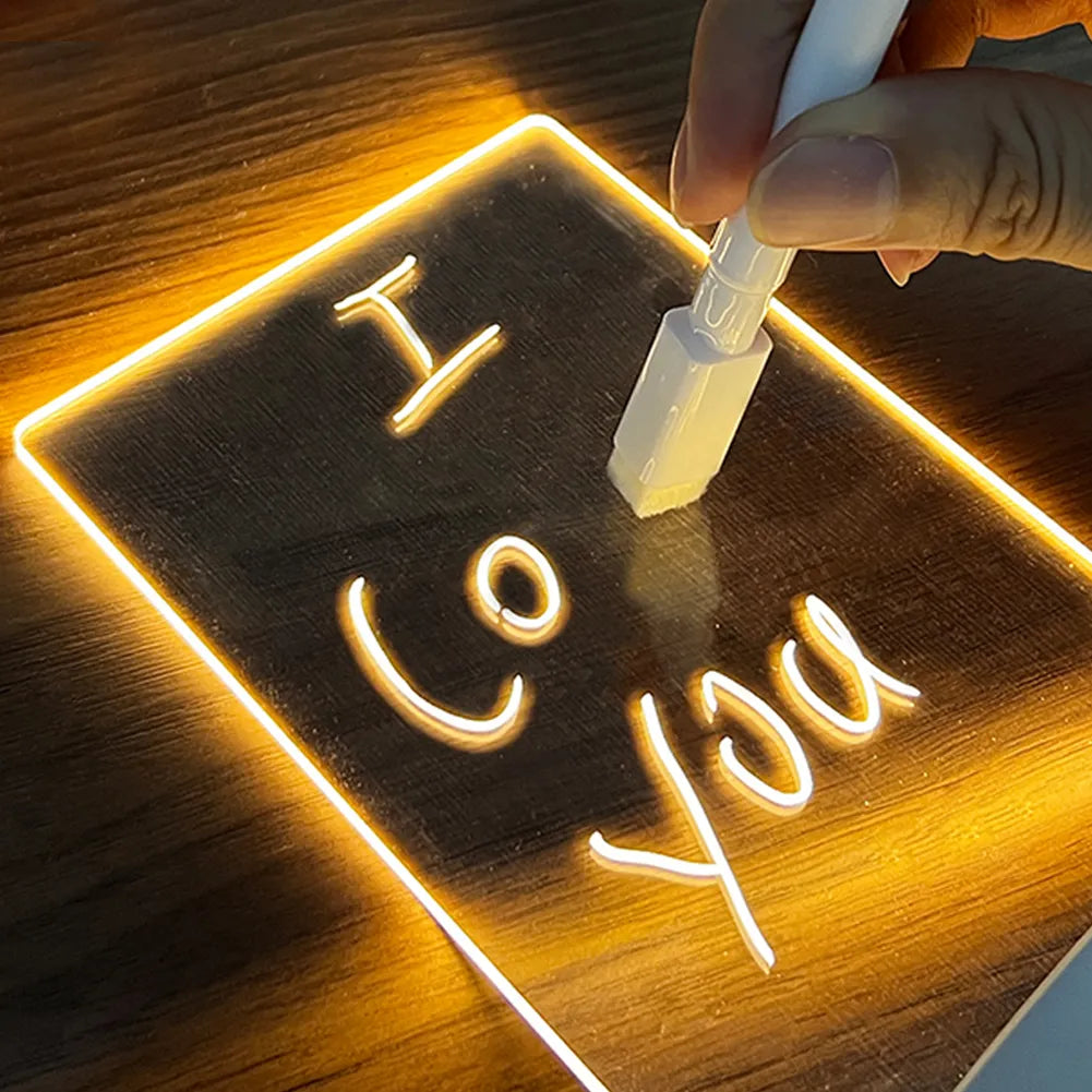 Creative Led Note Board Night Light USB Message Board With Pen Holiday Light Children Girlfriend Gift Decoration DIY Night Lamp