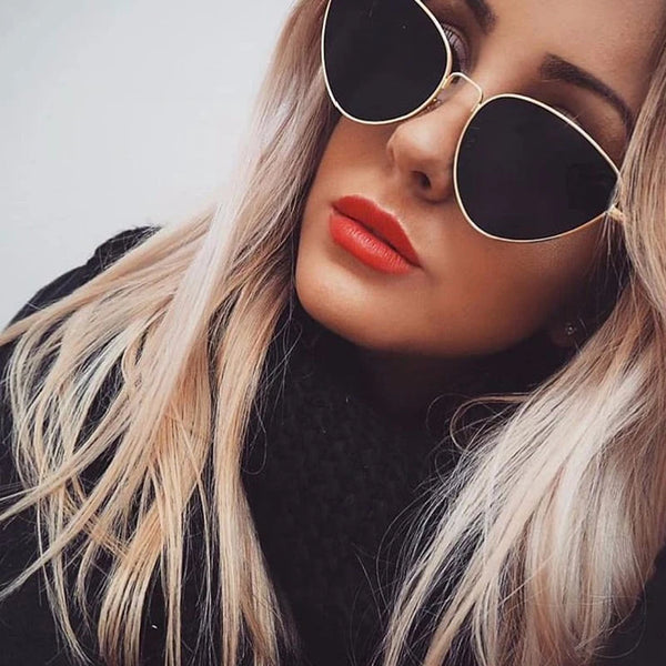 Sun Glasses Red Black & Small Cat eyes Sexy   Sunglasses Women  Female