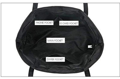Women’s Vintage Casual Tote with Zipper & Multiple Pockets