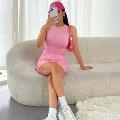 Women's Sexy Slim Fit Camisole Mini Dress – Sleeveless Sheath Clubwear