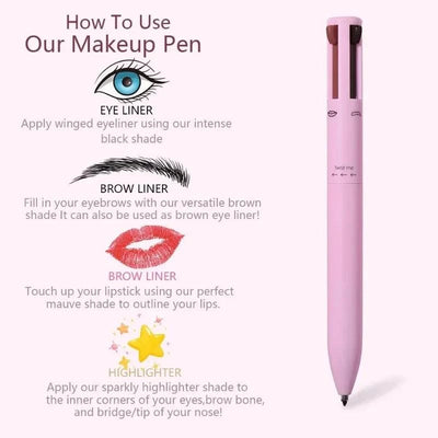 Multi-Style Eyeliner Pen – 4 Tips in 1 for Flawless Eye Looks