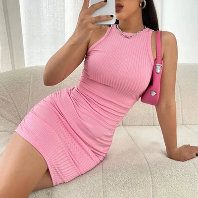 Women's Sexy Slim Fit Camisole Mini Dress – Sleeveless Sheath Clubwear