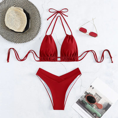 Bikinis Sets - Mid Waist Wide Straps