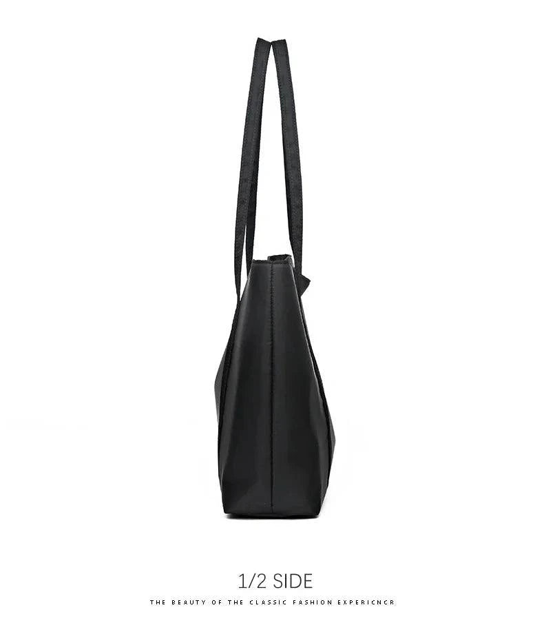 Women’s Vintage Casual Tote with Zipper & Multiple Pockets