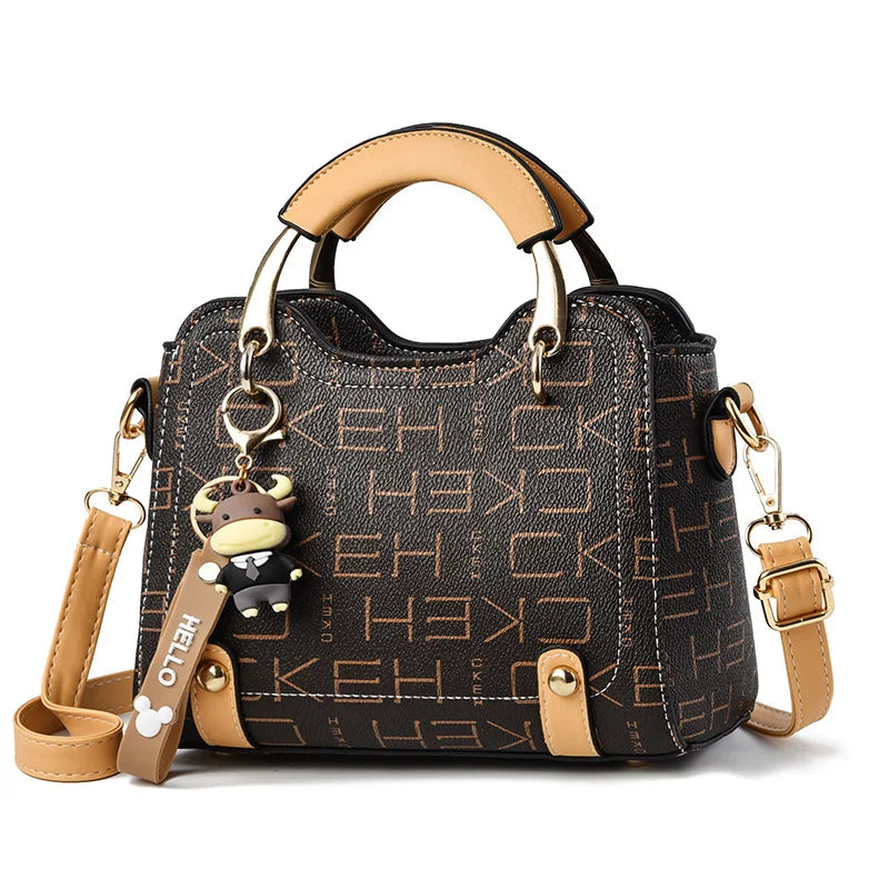 Women’s Versatile PU Satchel with Zipper and Multiple Compartments