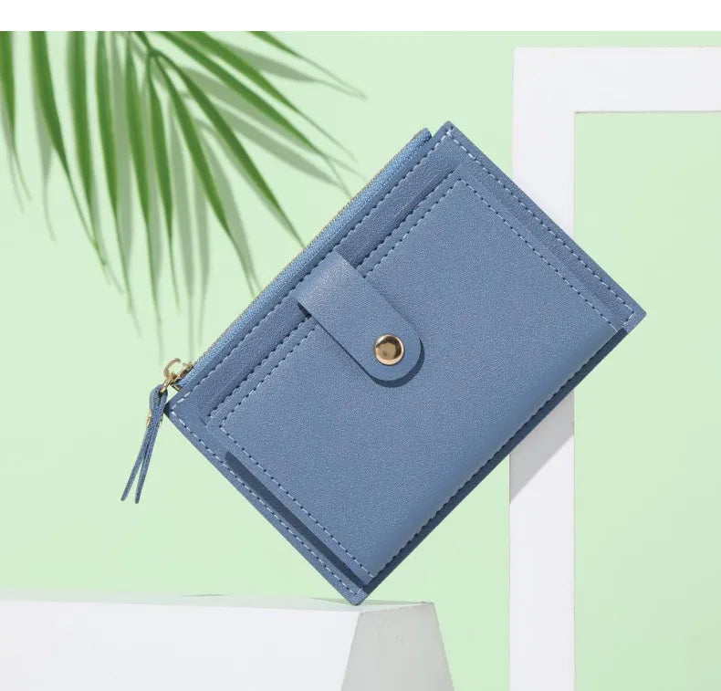 Fashion Women Wallets Leather Female Purse - Slim Small Wallet Zipper Hasp