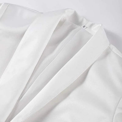 Women’s High Street Polyester Jacket – Stand Collar, Open Stitch Design