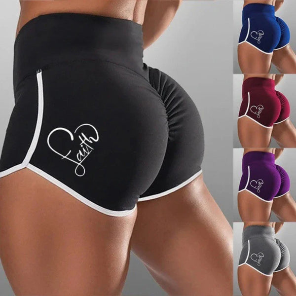 Shorts Sexy Solid Color High Waist Sports