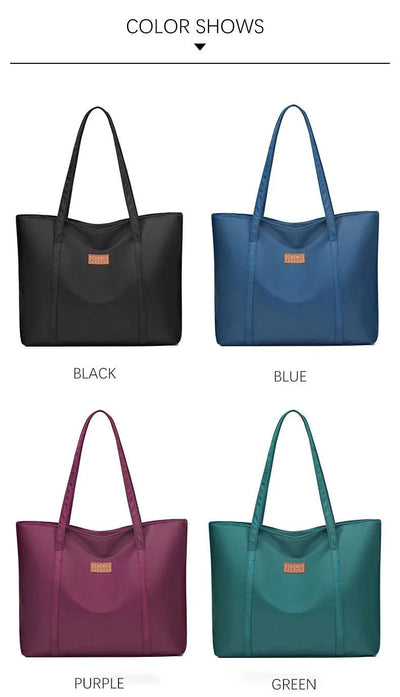 Women’s Vintage Casual Tote with Zipper & Multiple Pockets