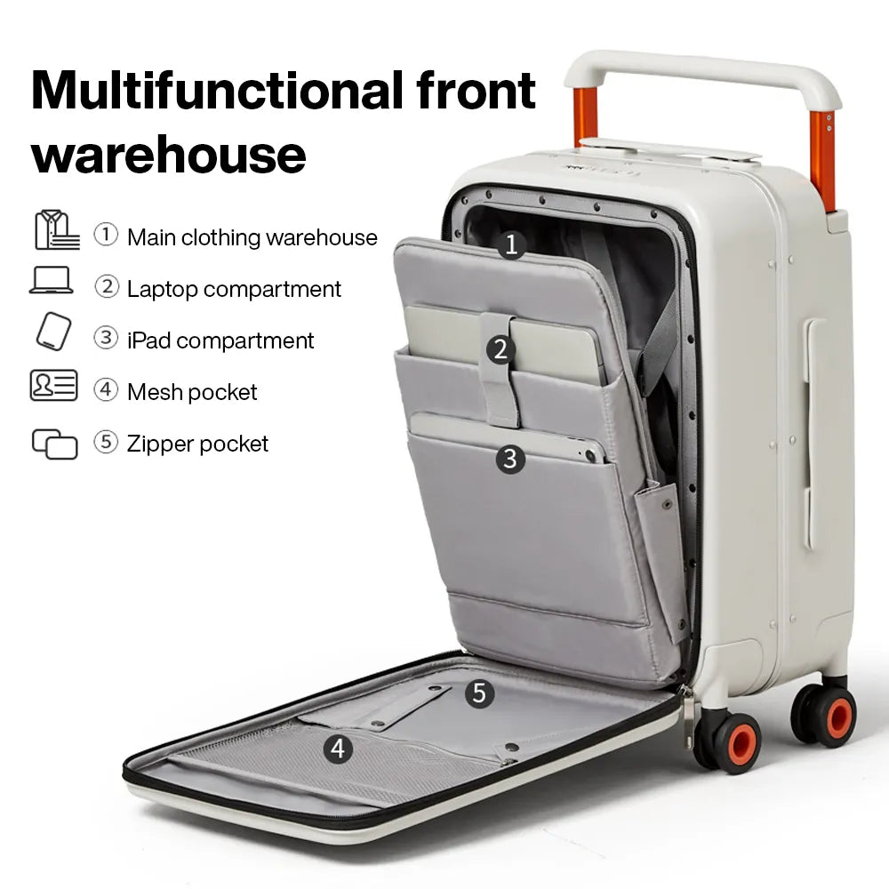 New Design Wide Handle Suitcase - Carry-On Luggage Travel  Men & Women