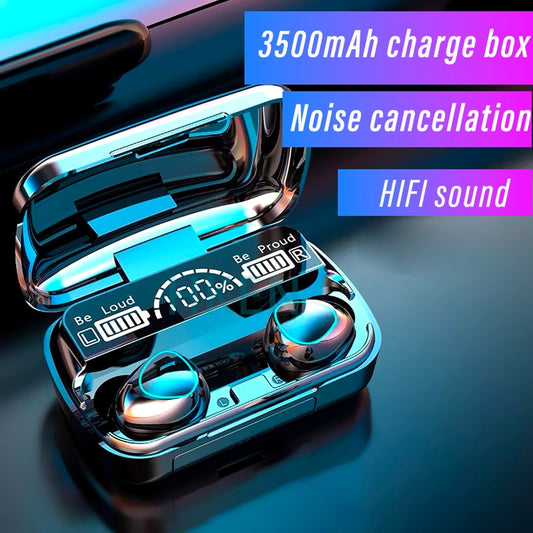 3500mAh Wireless Earphones Bluetooth V5.0 TWS Wireless Headphones LED Display